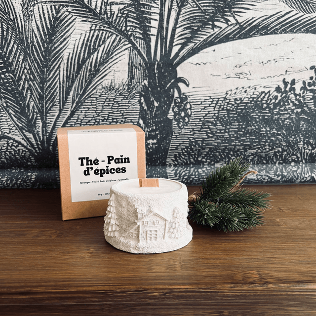 Bougie Parfumée Village de Noël - Thé & pain d'épices